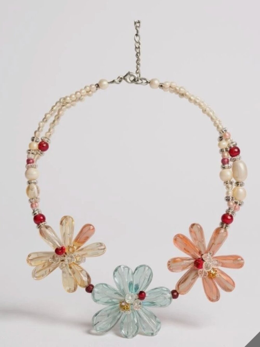 Anthropologie Nakamol Floral Beaded Collar Necklace